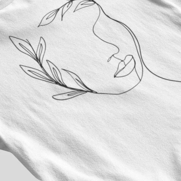 Minimal Goddess Line Art Sketch Tee - Picture 2 of 4